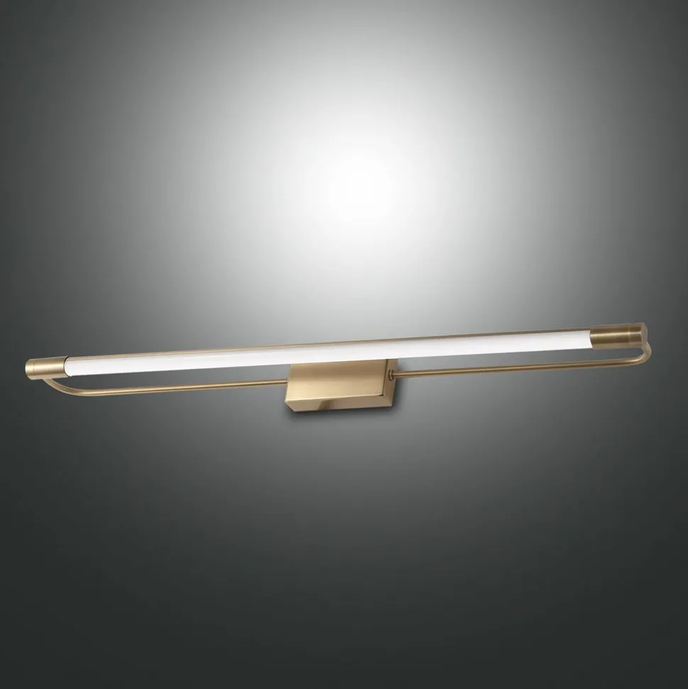Rapallo LED-væglampe, messing, IP44, 60 cm