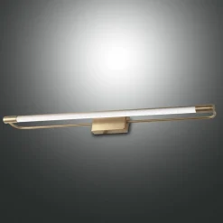 Rapallo LED-væglampe, messing, IP44, 80 cm