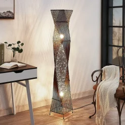 Rattan gulvlampe Kassia til hyggebelysning
