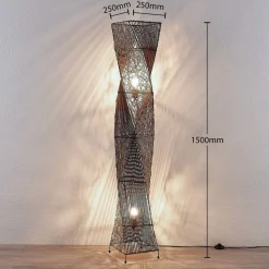 Rattan gulvlampe Kassia til hyggebelysning