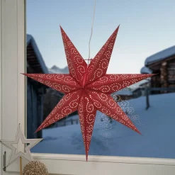 Rød papirstjerne "Antique"