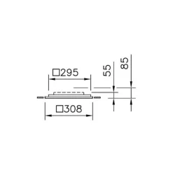 Regent Dæmpbar Office indbygningslampe 62,1 cm 32W 3.000K