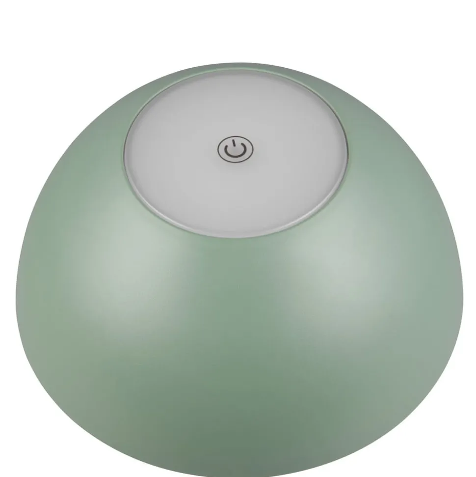 Ricardo LED genopladelig bordlampe, grøn, højde 30 cm, plast