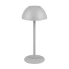 Ricardo LED genopladelig bordlampe, grå, højde 30 cm, plast