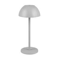 Ricardo LED genopladelig bordlampe, grå, højde 30 cm, plast