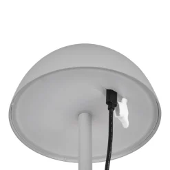 Ricardo LED genopladelig bordlampe, grå, højde 30 cm, plast