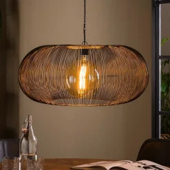 Rippberg hængelampe, sort, 1 lyskilde