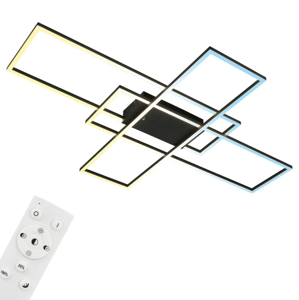 Roami loftlampe, 104x71cm, sort, CCT, fjernbetjening