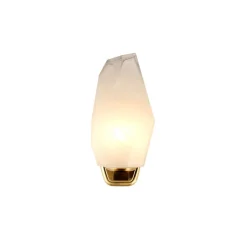 Rocky væglampe, 1 lyskilde, messingfarvet, stål, glas, IP44