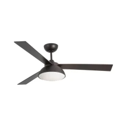 Rodas loftventilator med LED-lampe, brun