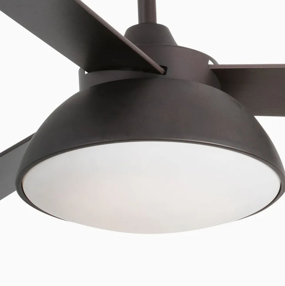 Rodas loftventilator med LED-lampe, brun