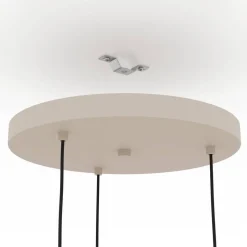 Romazzina hængelampe, Ø 46 cm, sandfarvet, 3 lyskilder, stål