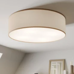 Rondo loftlampe, beige, metal, Ø 45 cm, E27