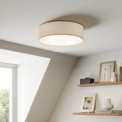 Rondo loftlampe, beige, metal, Ø 45 cm, E27