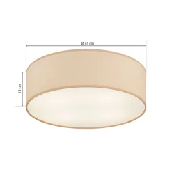 Rondo loftlampe, beige, metal, Ø 45 cm, E27