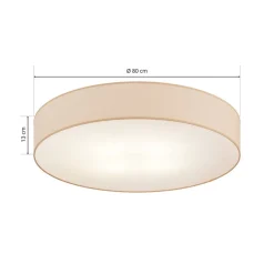 Rondo loftslampe, beige Ø 80 cm