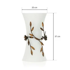 Rosa væglampe med glasskærm