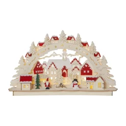 Rosenheim-landskab LED-adventsstage, batteri