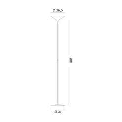 Rotaliana Dry LED-gulvlampe, mat hvid