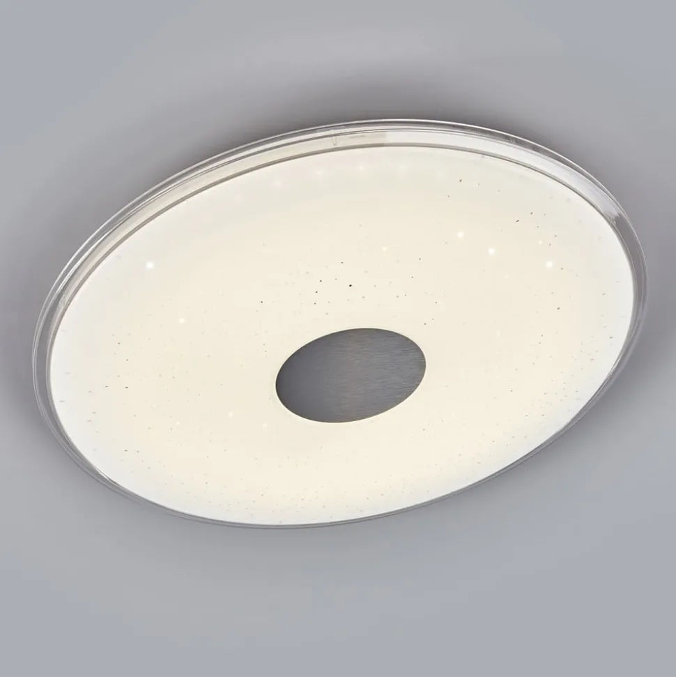 Rund LED-loftlampe Shogun, glitterlook