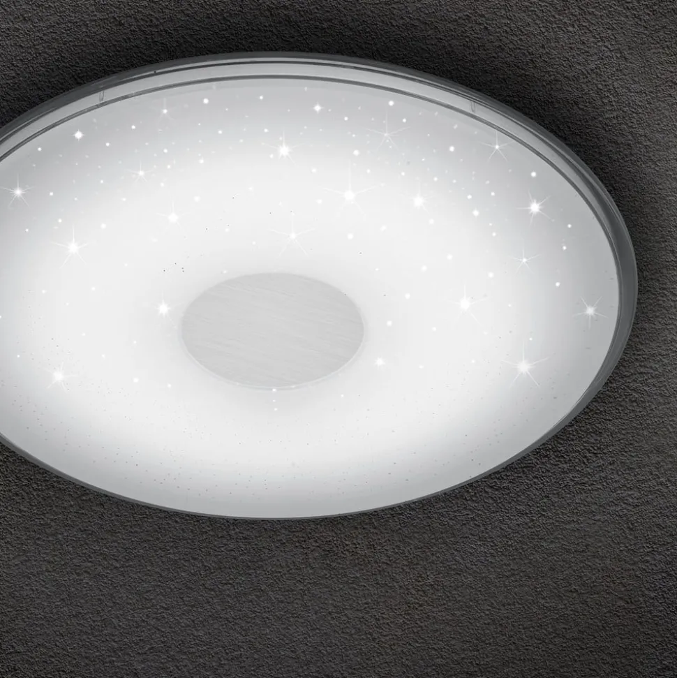 Rund LED-loftlampe Shogun, glitterlook