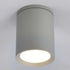 Rund loftlampe Mianna i sølvgrå