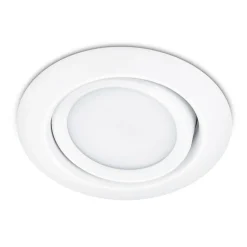 Rundt LED-indbygningsspot Rila i hvidt
