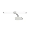 Runt LED-væglampe IP44 arm 4.000 K mat krom