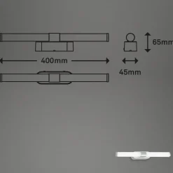 Runt LED-væglampe IP44 direkte 4.000 K mat krom