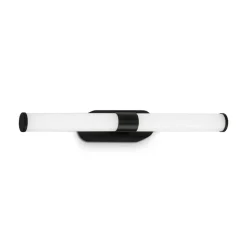 Runt LED-væglampe IP44 direkte 4.000 K sort