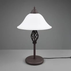 Rustica bordlampe med snorekontakt, rust
