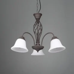 Rustica hængelampe, rustfarvet, 3 lyskilder