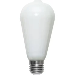 Rustik E27 ST64 LED-pære 6,5W 3-tr.-dæmpning, opal