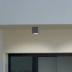 RZB HB 111 LED udendørs loftlampe, kantet, 830 19°