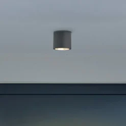RZB HB 110 LED udendørs loftlampe, rund, 830 17°