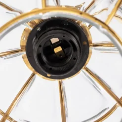 Safderun 402-A væglampe, guld, klar glasskærm