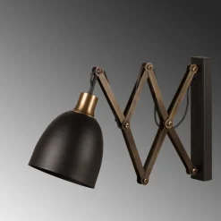 Sakselampe Sivani MR-725 sort/guld antik