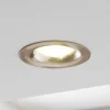 Saliceto LED-spot rund, stiv 2.700 K nikkel