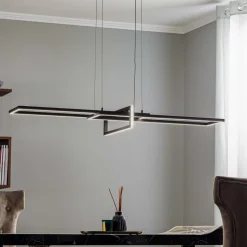 Salinas LED-hængelampe, 3.000 K, mat sort