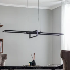 Salinas LED-hængelampe, 3.000 K, mat sort