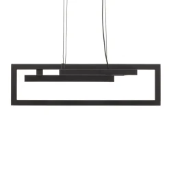 Salinas LED-hængelampe, 3.000 K, mat sort