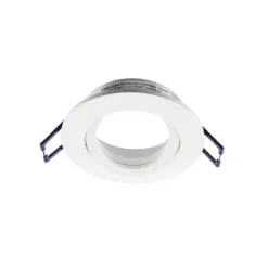 Samsola forsænket loftlampe, hvid, Ø 8 cm, metal