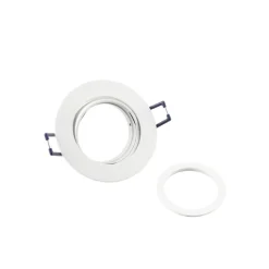 Samsola forsænket loftlampe, hvid, Ø 8 cm, metal