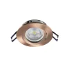 Samsola forsænket loftlampe, kobberfarvet, Ø 8 cm, metal
