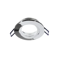 Samsola forsænket loftlampe, skinnende sølv, Ø 8 cm, metal