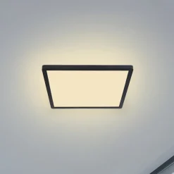 Sapana LED-loftlampe, kantet, kan dæmpes, sort