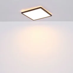 Sapana LED-loftlampe, kantet, kan dæmpes, sort