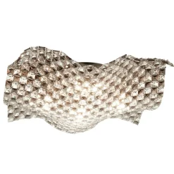 Saten loftlampe i krystal 56 cm