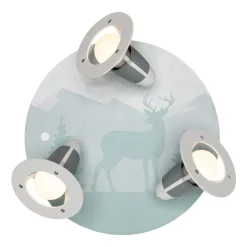 Scandi forest loftlampe, mintgrøn, Ø 29 cm, 3 lyskilder, E14