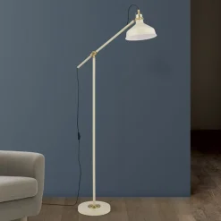 Schiller gulvlampe, khaki, metal, 153 cm høj, justerbar